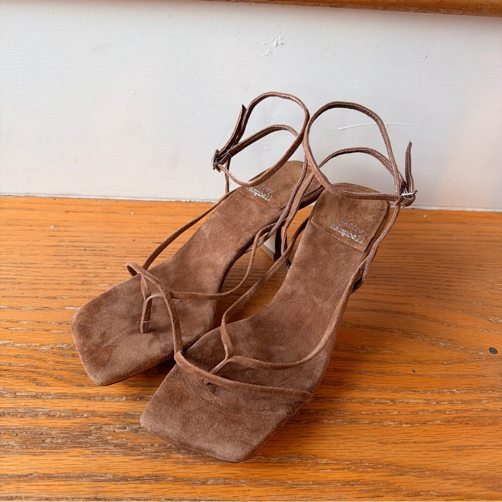 Jeffrey Campbell Tan Strappy Sandals